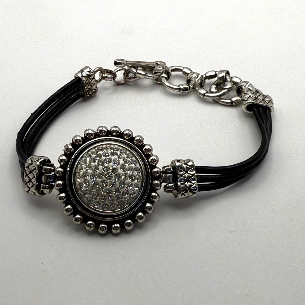 Silver Tone Rhinestone Bracelet – Classic Sparkling Statement Jewelry